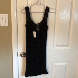 Bebe Open Stitch Lace Dress